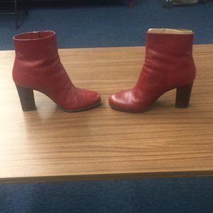 Michael Kors Women’s Red Ankle Boots with heels 9